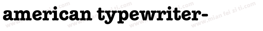 american typewriter字体转换